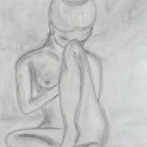 Zeichnung "Körperpoesie No. 4 - Rückzug"