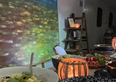 Verköstigung bei der Klassikzeit für die Teilnehmenden der Kopf-FREI-Art-Workshops im Atelier von LadyMARIANN-Arts.